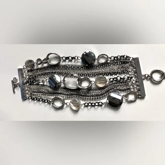 Unique Silver and Black Bracelet - Picture 6 of 6